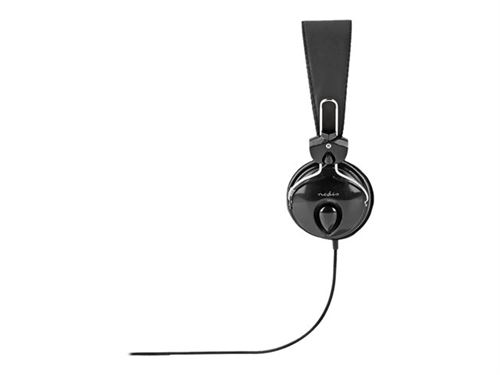 Nedis HPWD1103BK - Koptelefoon - op oor - met bekabeling - 3,5 mm-stekker, 6,35 mm-stekker - zwart