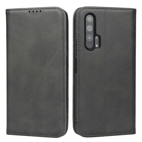 Etui en PU auto-absorbé avec support noir pour Huawei Honor 20 Pro