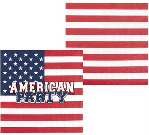 12 serviettes american party
