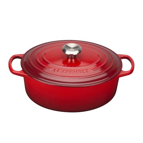 Le Creuset Cocotte Signature Ovale En Fonte Émaillée, 31cm, Cerise