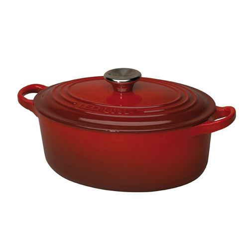 Cocotte ovale 31cm cerise - vue 3