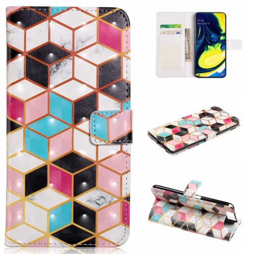 Etui en PU décor spot motif géométrique pour votre Samsung Galaxy A80/A90