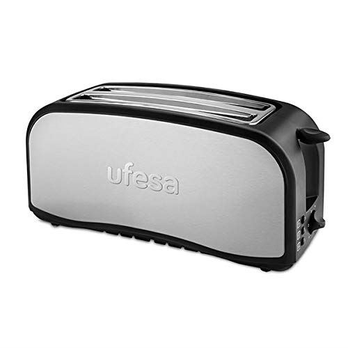 Ufesa TT7975 Grille-pain optique, argenté/noir