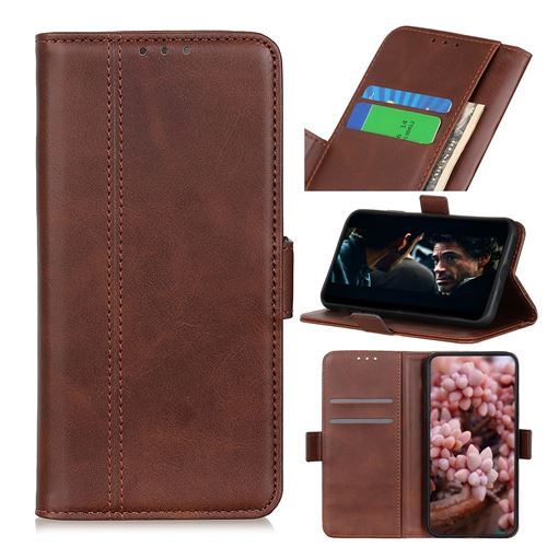 Etui en PU adsorption magnétique café pour votre Xiaomi Mi 10 Lite 5G/Mi 10 Youth 5G