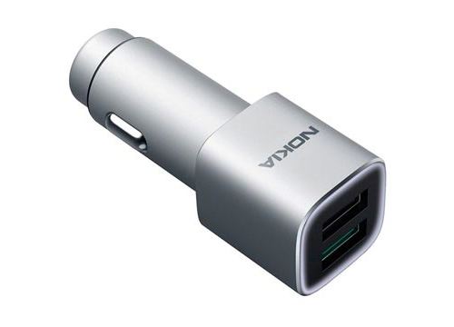 Chargeur Allume-Cigare Rapide Double USB Nokia DC-801 - 5.4A - Argenté