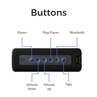 Xiaomi MI Portable Bluetooth Speaker - Haut-parleur - pour utilisation mobile - sans fil - Bluetooth - 16 Watt - bleu