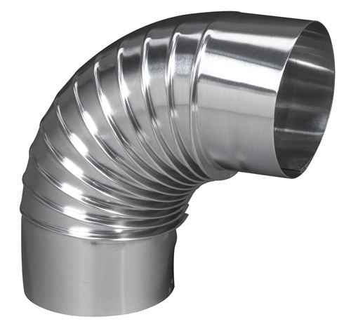 Ten Coude 90° Plissé Aluminium D97mm 392970 - Image 3