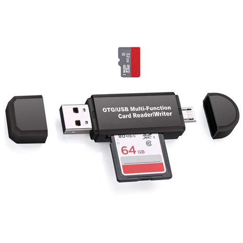 9€48 sur Lecteur Carte SD USB Micro SD Card Reader Sonoka 3 en 1 Lecteur de Carte  Mémoire USB 2.0/Type C/Micro USB Lecteur Carte SD,TF,MMC, - Filtre  d'objectif / bague - Achat