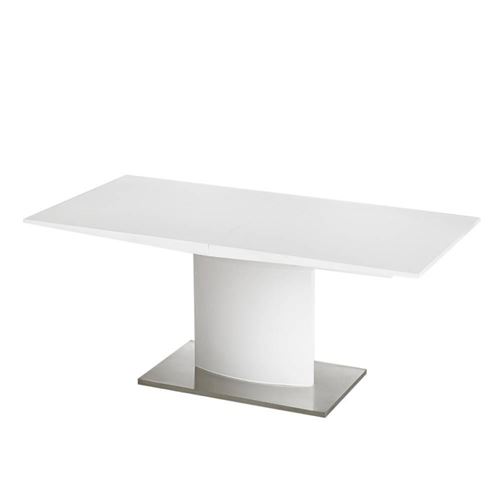 Table extensible 160/200x90 cm SINA design laqué blanc brillant