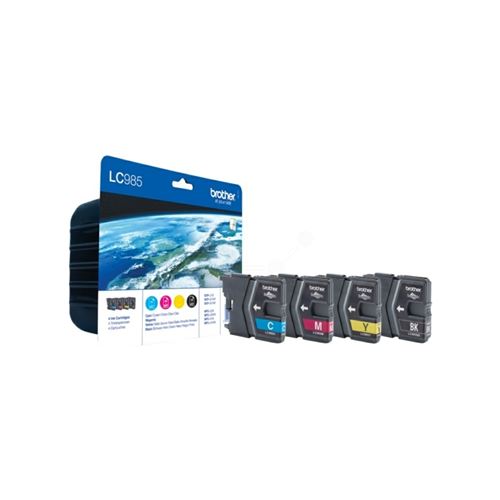 Brother Druckerpatrone LC-985 Original Kombi-Pack Schwarz, Cyan, Magenta, Gelb LC985VALBPDR