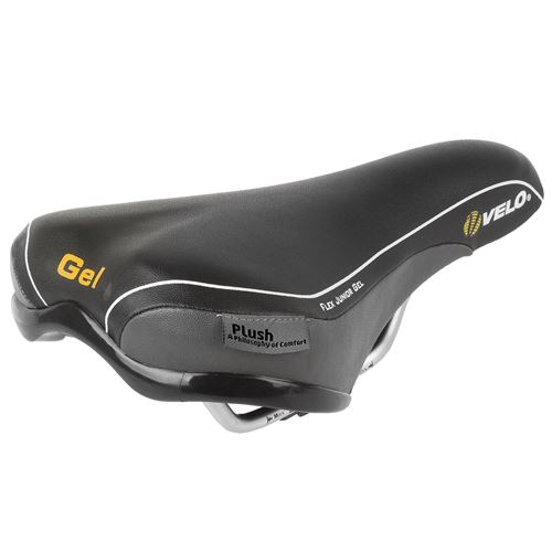 Velo Peluche noire Selle gel JUNIOR