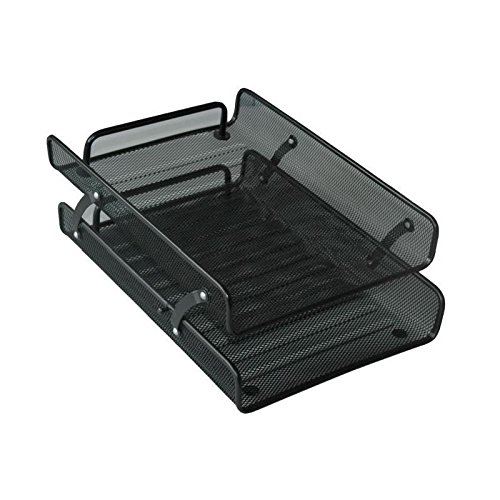 Clementina Frog Bac a courrier double en metal mesh - Noir