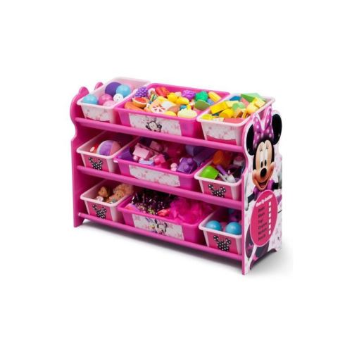 Minnie Meuble Enfant En Bois Avec 9 Bacs De Rangement En Plastique Rose Et Multicolore Rangement Enfant Achat Prix Fnac