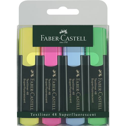 Faber-Castell Surligneur Textliner 48 Refill, Étui De 4