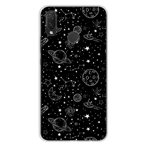Coque en silicone imprimée compatible Huawei P Smart Plus Galaxy draw