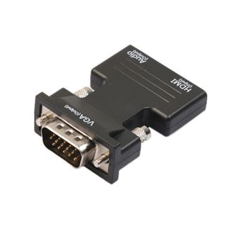 1080P HDMI femelle VGA mâle avec sortie câble audio adaptateur convertisseur  plomb - Électricité et domotique - Achat & prix