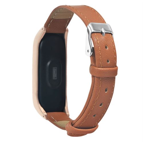 Bracelet de montre Compatible avec Xiaomi Mi Band 4, Cuir - Marron