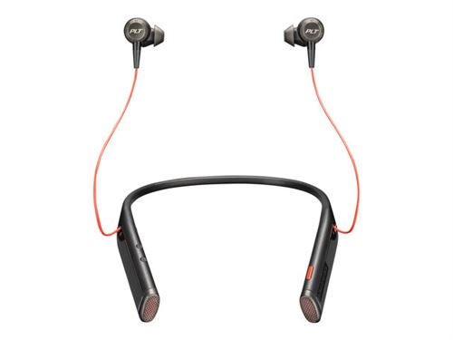 Poly Voyager 6200 UC - Headset - oordopje - bevestiging over het oor - Bluetooth - draadloos - actieve geluidsdemping - zwart - gecertificeerd voor Microsoft Teams
