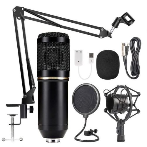 Kit Microphone Podcast Xisono - Micro Condensateur, Table De Mixage, Bras Et Accessoires Pour Streaming Et Gaming