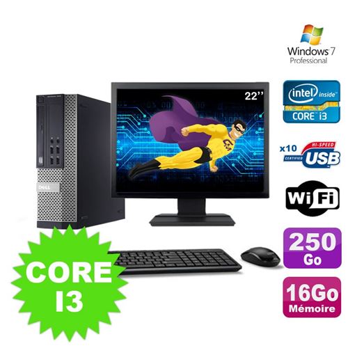Acheter Pc dell optiplex 990 sff i3-2120 3.3ghz 16go 250go dvd wifi w7 ecran 22' État correct - 249,00 € Pc dell optiplex 990 sff i3-2120 3.3ghz 16go 250go dvd wifi w7 ecran 22' État correct - Dell reconditionné disponible sur Fnac