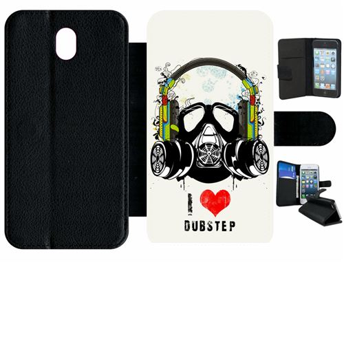 Etui à rabat samsung galaxy j7 2017 (j730) pop art i love dubstep