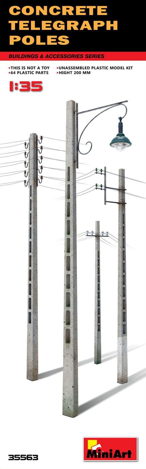 (MIN35563) - Miniart 1:35 - Concrete Telegraph Poles