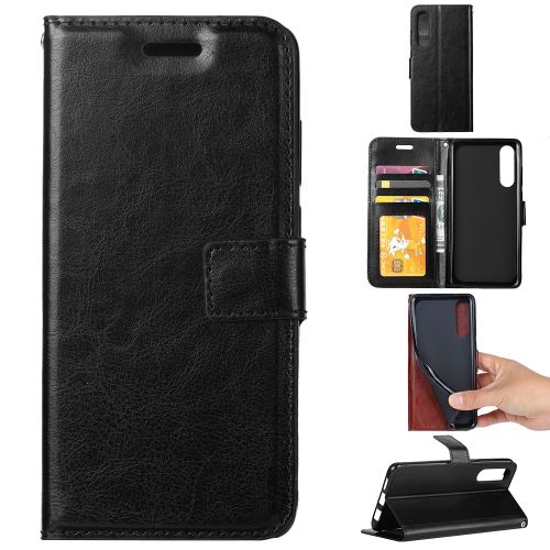 Etui en PU avec support de couleur noir pour votre Huawei P30