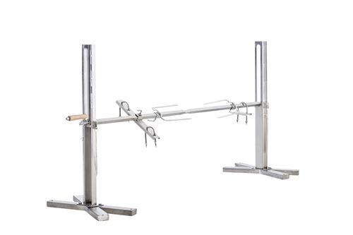 Tournebroche type X en acier inoxydable avec moteur , Acier inoxydable
