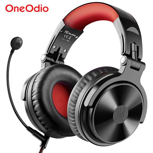 Casque Oneodio PRO M Y80B de jeu Bluetooth sans fil stéréo avec microphone Rouge