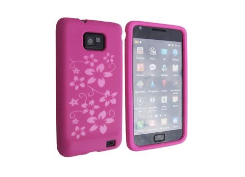 Coque pour samsung galaxy s2 flower silicone