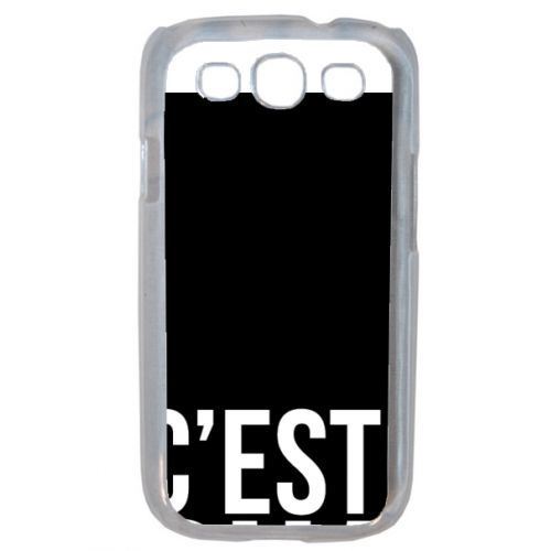 Coque c est toi le chauve moi je suis styl 1 compatible samsung s3 mini transparent