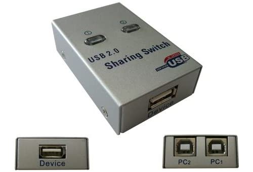 KALEA-INFORMATIQUE - Boitier de partage USB 2.0 AUTOMATIQUE / Switch 2 ports - Compatible Imprimantes - BOITIER METAL