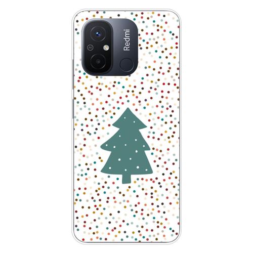 Coque en silicone imprimée compatible Xiaomi Redmi 12C Redmi 11A NO Sapin de Noël