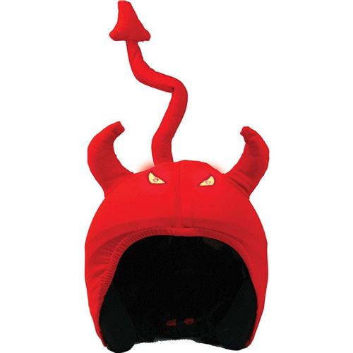 Housse de casque fantaisie - Coolcasc - Ccled - Démon rouge avec des yeux lumineux - Taille unique
