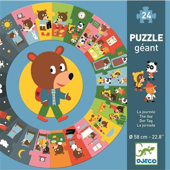 Puzzle enfant Djeco La journée 24 pièces
