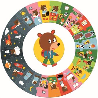 Puzzle enfant Djeco La journée 24 pièces