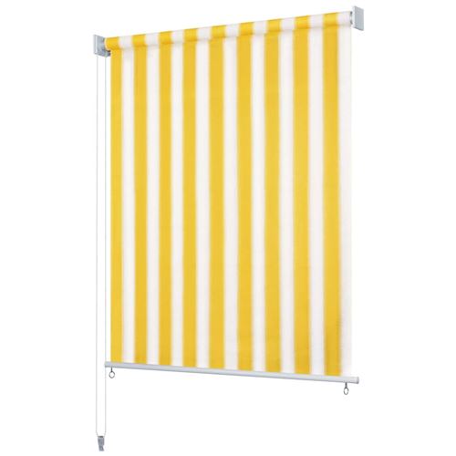 vidaXL Store roulant d'extérieur 300x140 cm Rayures jaunes et blanches
