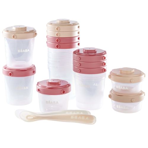 BEABA Pack premier repas rose Pink
