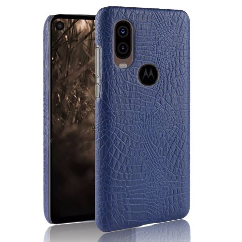 Etui en PU crocodile dur bleu foncé pour votre Motorola P40