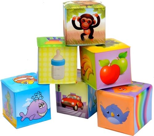 Johntoy blocs mous Happy World 6 pièces