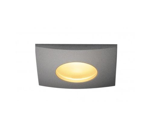 Kit out 65 led carre encastré gris argent 12w 3000k, 38°, alim incluse