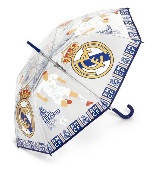 Real Madrid parapluie junior 58 cm blanc/bleu/jaune