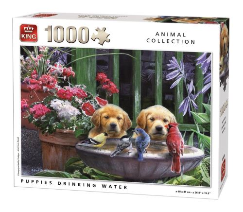Puzzle 1000 pièces : retrouvailles autour du point d'eau king puzzles