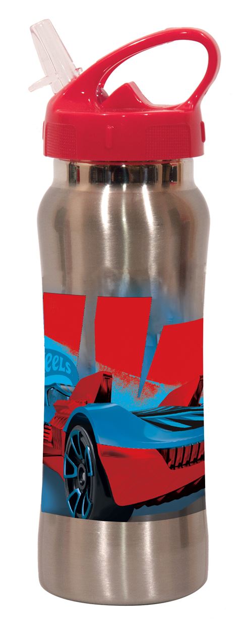 Giovas gobelet à boire Hot Wheelsavec bec verseur en acier 580 ml