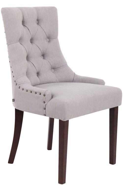 Chaise de salle à manger ABERDEEN tissu , Gris/Antique