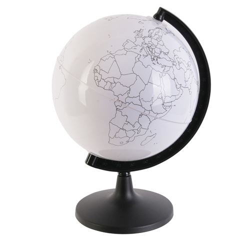Jouet éducatif - Globe terrestre rotatif à colorier