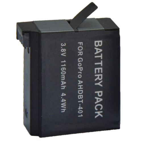 Accessoires Gopro Batterie et Chargeur AHDBT-401 3.8V 1160mAh Batterie de remplacement pour appareil photo numérique GoPro Hero 4 (Noir)