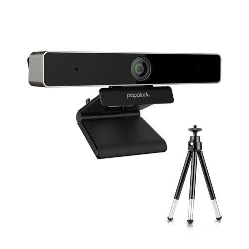 Caméra 2K HD, webcam papalook PA920, Trépied et Couverture, Noir,Magasin Lianya