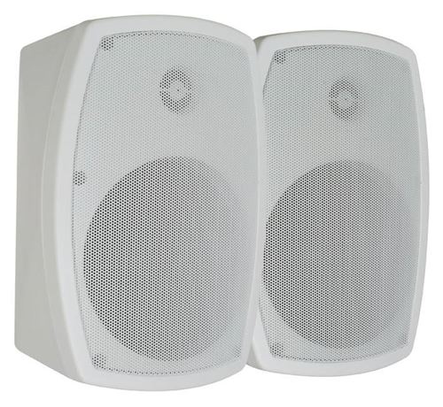 Power Dynamics Isp5w Enceintes 2 Voies 120 Watts - Blanc, 5, Livré Par Paire Avec étrier De Fixation, Utilisation Intérieur Ou Extérieur, Ip44