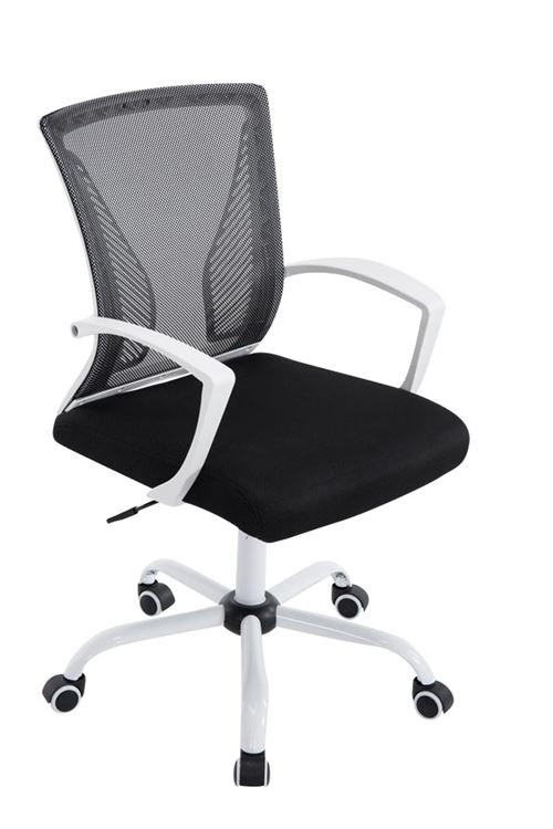 Fauteuil de bureau Tracy , Blanc/Noir